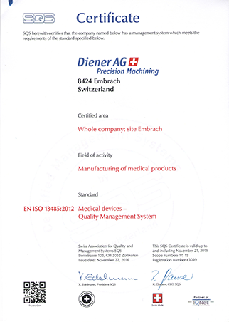 EN ISO 13485:2012 Medical devices- Quality Management system